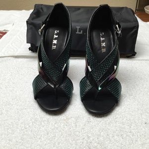 Beverley Black Turquoise sandal
